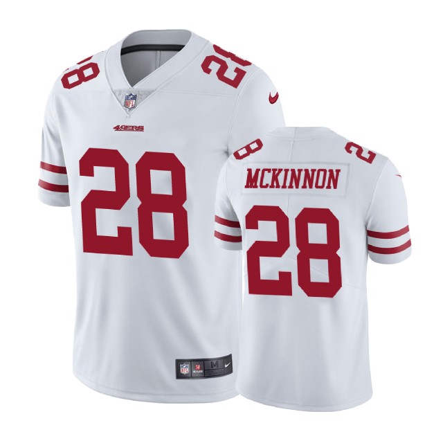 San Francisco 49ers #28 Jerick McKinnon White Vapor Untouchable Limited Jersey San Francisco 49ers #28 Jerick McKinnon White Vapor Untouchable Limited Jersey