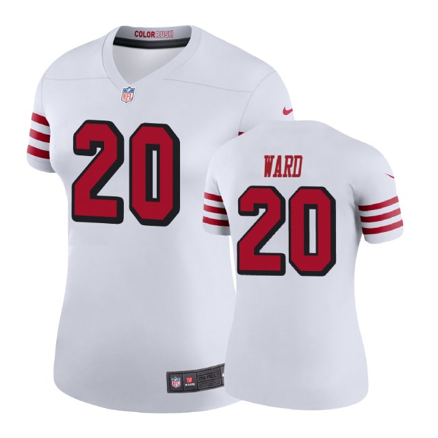 Women San Francisco 49ers #20 Jimmie Ward White Color Rush Legend Player Jersey Women San Francisco 49ers #20 Jimmie Ward White Color Rush Legend Player Jersey
