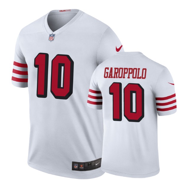 San Francisco 49ers #10 Jimmy Garoppolo White Color Rush Legend Player Jersey