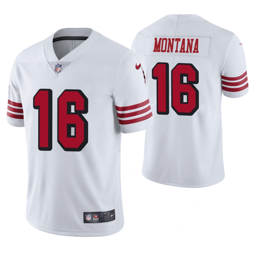 San Francisco 49ers #16 Joe Montana White Color Rush Legend Jersey San Francisco 49ers #16 Joe Montana White Color Rush Legend Jersey