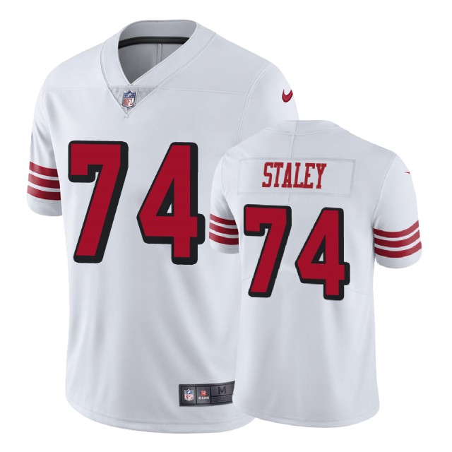 San Francisco 49ers #74 Joe Staley White Vapor Untouchable Color Rush Limited Player Jersey San Francisco 49ers #74 Joe Staley White Vapor Untouchable Color Rush Limited Player Jersey