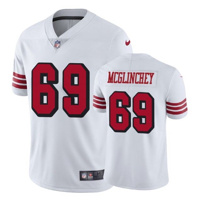 San Francisco 49ers #69 Mike McGlinchey White Vapor Untouchable Color Rush Limited Player Jersey San Francisco 49ers #69 Mike McGlinchey White Vapor Untouchable Color Rush Limited Player Jersey