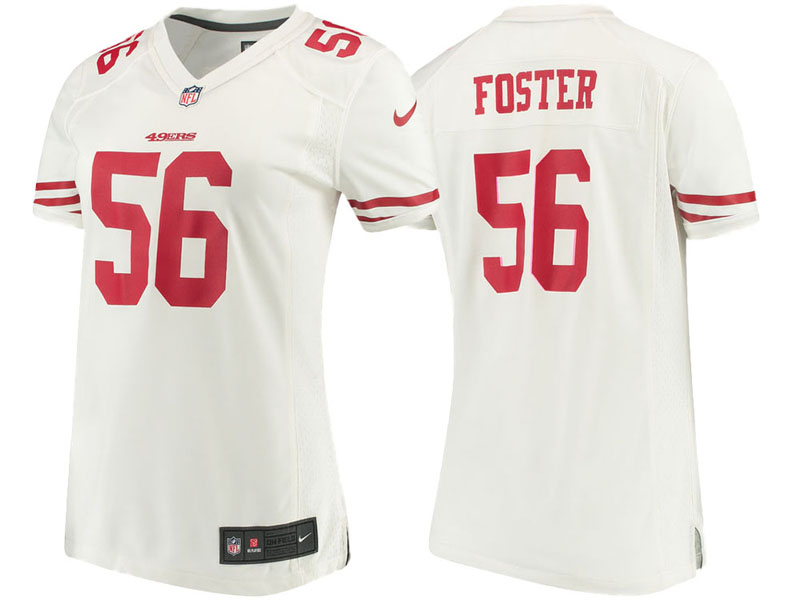 Women San Francisco 49ers #56 Reuben Foster White Game Jersey Women San Francisco 49ers #56 Reuben Foster White Game Jersey