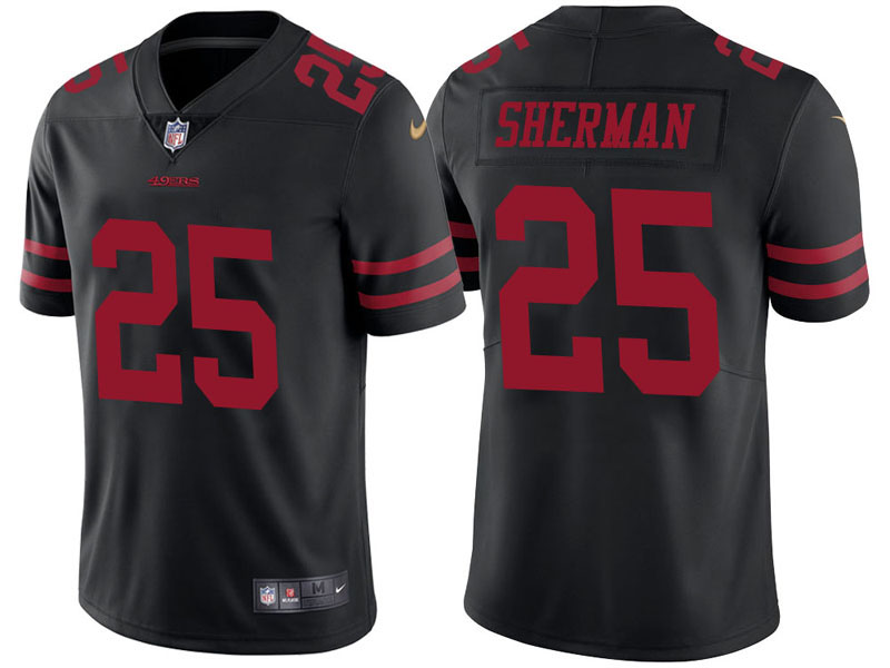 San Francisco 49ers #25 Richard Sherman Black Vapor Untouchable Limited Jersey
