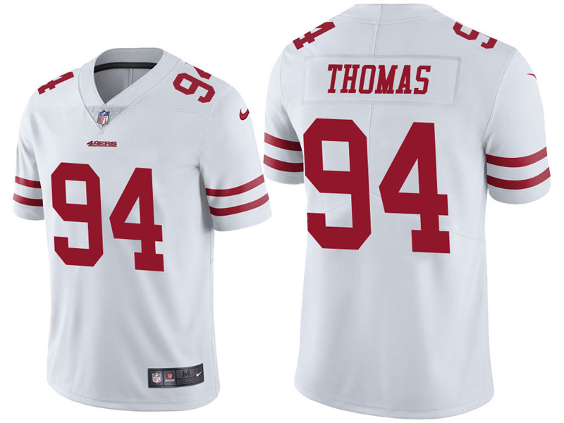 San Francisco 49ers #94 Solomon Thomas White Vapor Untouchable Limited Jersey San Francisco 49ers #94 Solomon Thomas White Vapor Untouchable Limited Jersey