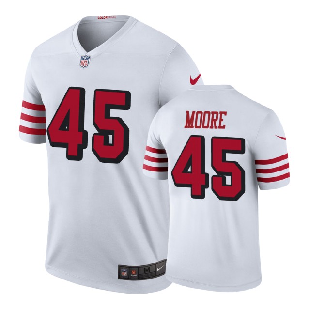 San Francisco 49ers #45 Tarvarius Moore White Color Rush Legend Player Jersey San Francisco 49ers #45 Tarvarius Moore White Color Rush Legend Player Jersey