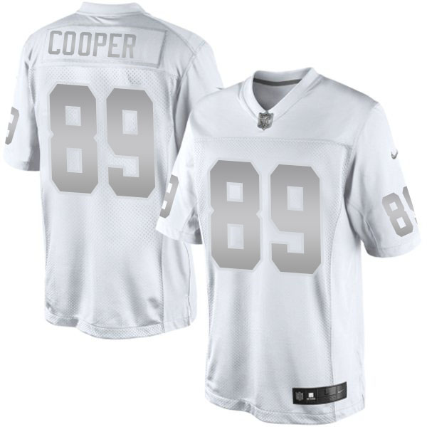 Oakland Raiders #89 Amari Cooper White Platinum Limited Jersey