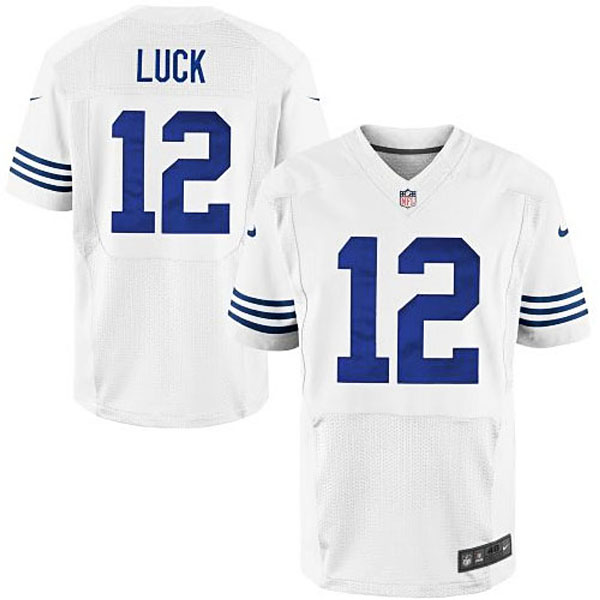 Indianapolis Colts #12 Andrew Luck White Elite Alternate Jersey