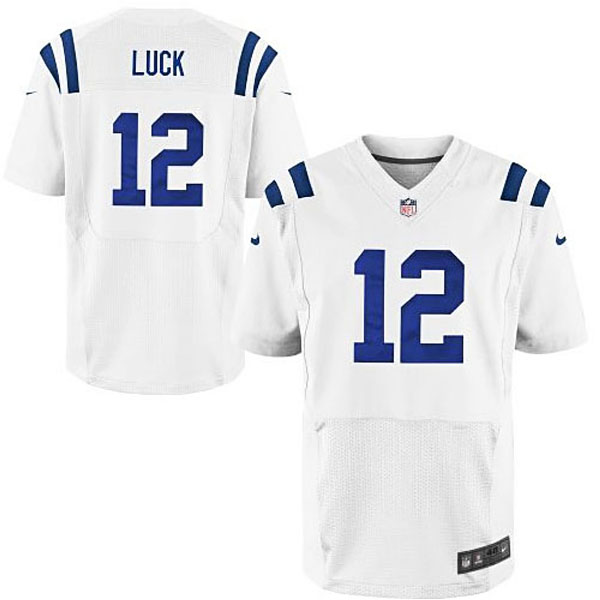 Indianapolis Colts #12 Andrew Luck White Elite Jersey