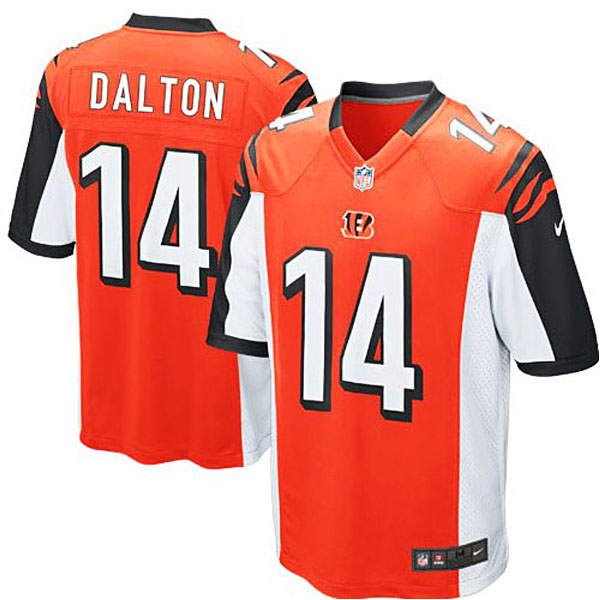 Cincinnati Bengals #14 Andy Dalton Orange Alternate Game Jersey With Super Bowl LVI Patch