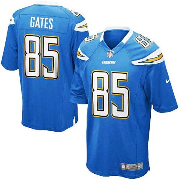San Diego Chargers #85 Antonio Gates Powder Blue Alternate Game Jersey
