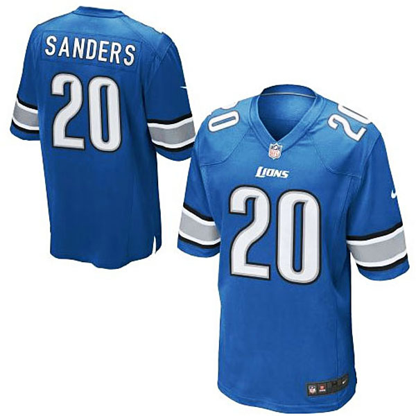 Detroit Lions #20 Barry Sanders Blue Retired Player Game Jersey