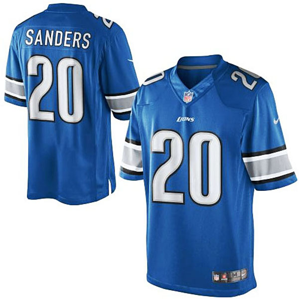 Barry Sanders Light Blue Detroit Lions #20 Retired Player Limited Jersey
