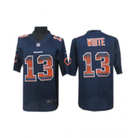 Women Chicago Bears #13 Kevin White Navy Blue Fashion Strobe Jersey