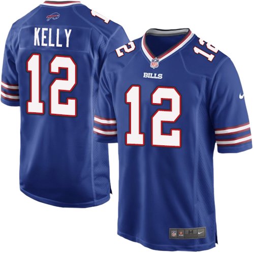 Buffalo Bills #12 Jim Kelly Blue Game Retired Player Jersey Buffalo Bills #12 Jim Kelly Blue Game Retired Player Jersey
