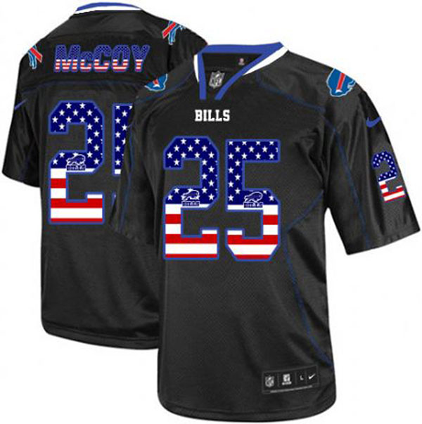 Kickoff Sale: Buffalo Bills #25 LeSean McCoy USA Flag Fashion Black Jersey Kickoff Sale: Buffalo Bills #25 LeSean McCoy USA Flag Fashion Black Jersey