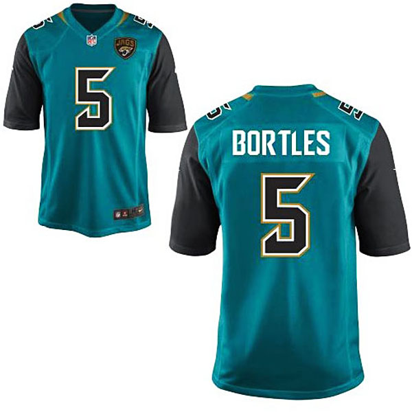 Jacksonville Jaguars #5 Blake Bortles Teal Alternate Game Jersey