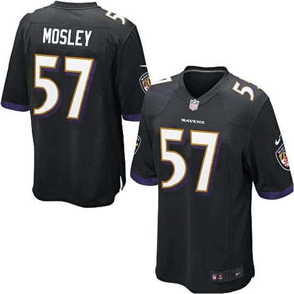 Baltimore Ravens #57 C.J. Mosley Black Game Jersey