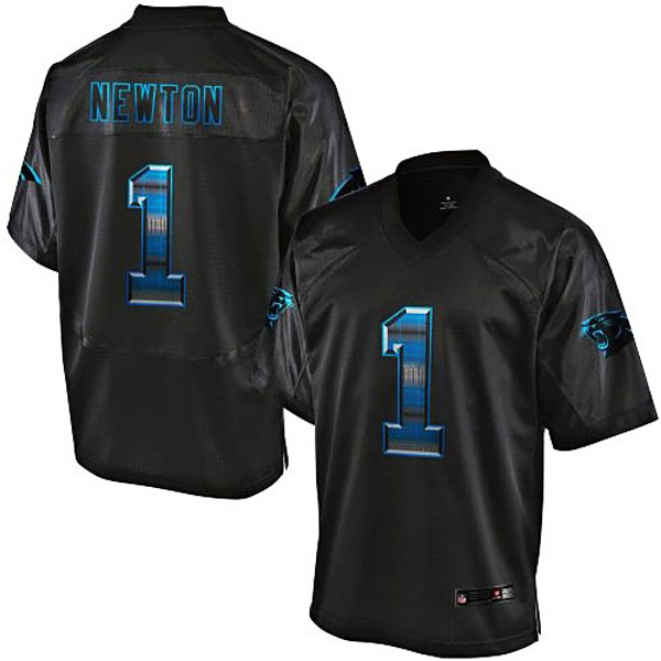 Carolina Panthers #1 Cam Newton Pro Line Black Strobe Jersey Carolina Panthers #1 Cam Newton Pro Line Black Strobe Jersey