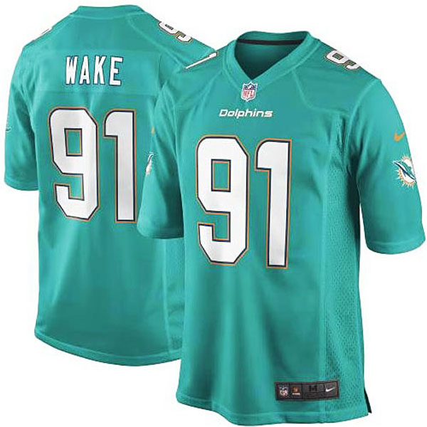 Miami Dolphins #91 Cameron Wake Aqua Game Jersey