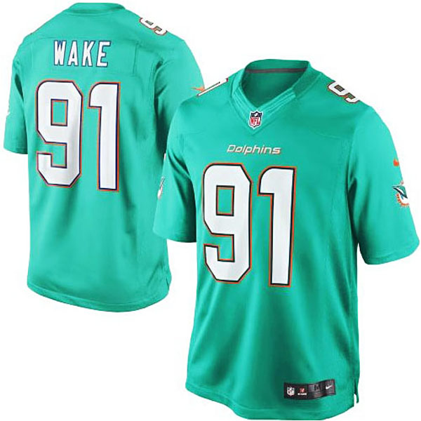 Miami Dolphins #91 Cameron Wake Aqua Team Color Limited Jersey
