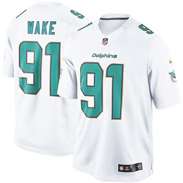 Miami Dolphins #91 Cameron Wake White Game Jersey