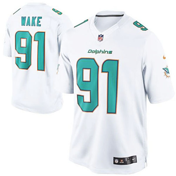 Miami Dolphins #91 Cameron Wake White Limited Jersey