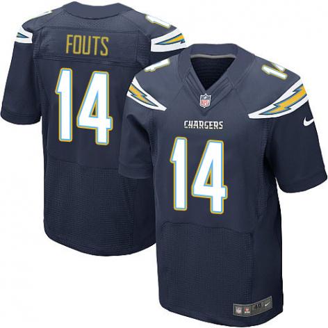 San Diego Chargers #14 Dan Fouts Navy Blue Elite Retired Player Jersey