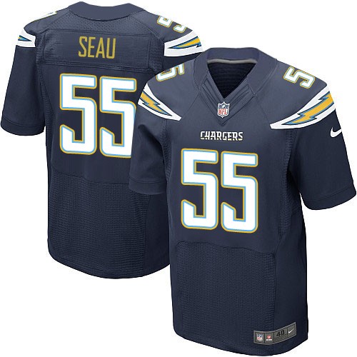 San Diego Chargers #55 Junior Seau Navy Blue Elite Retired Player Jersey