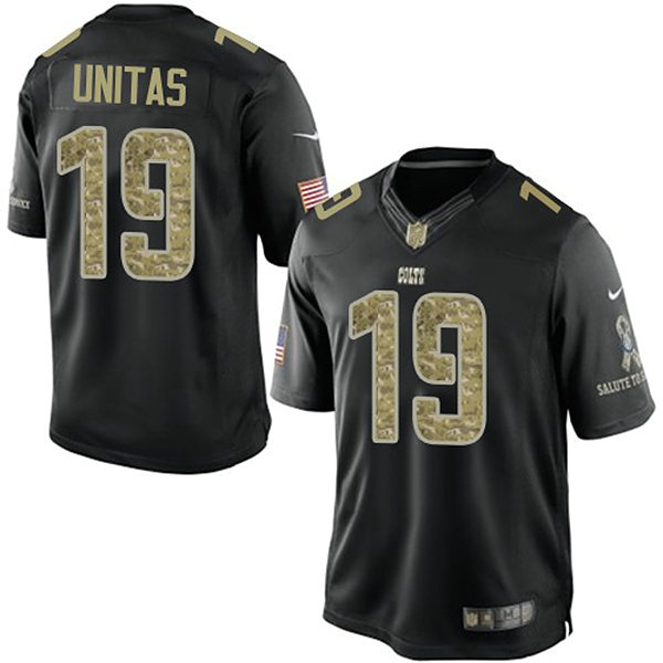 Indianapolis Colts #19 Johnny Unitas Black Salute To Service Jersey Indianapolis Colts #19 Johnny Unitas Black Salute To Service Jersey