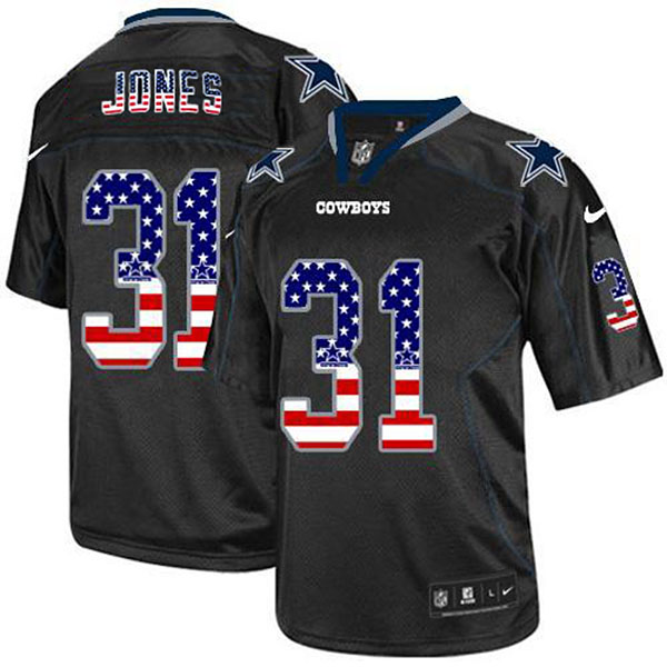 Dallas Cowboys #31 Byron Jones Black USA Flag Fashion Jersey Dallas Cowboys #31 Byron Jones Black USA Flag Fashion Jersey