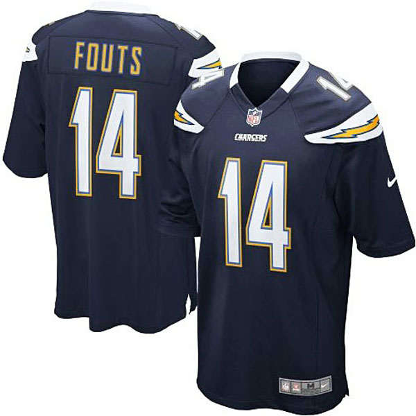 San Diego Chargers #14 Dan Fouts Navy Retired Player Game Jersey