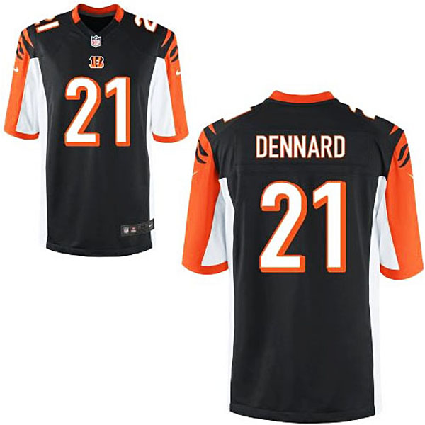 Cincinnati Bengals #21 Darqueze Dennard Black Game Jersey With Super Bowl LVI Patch Cincinnati Bengals #21 Darqueze Dennard Black Game Jersey With Super Bowl LVI Patch