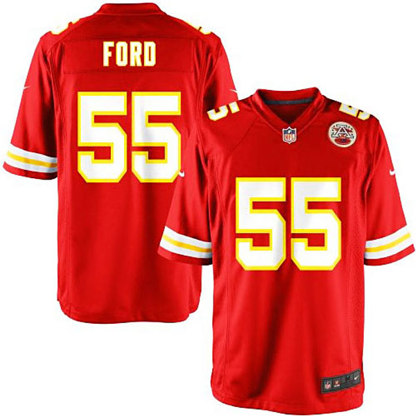 Kansas City Chiefs #55 Dee Ford Red Game Jersey