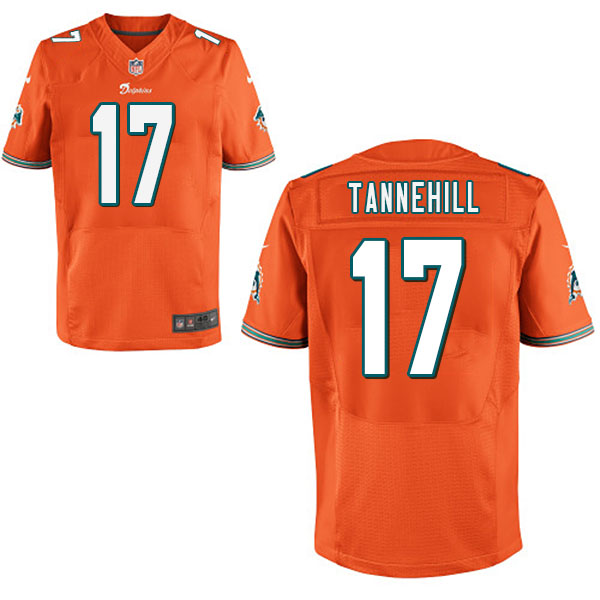 Miami Dolphins #17 Ryan Tannehill Orange Elite Jersey