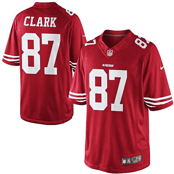Dwight Clark Scarlet San Francisco 49ers #87 Retired Player Limited Jersey Dwight Clark Scarlet San Francisco 49ers #87 Retired Player Limited Jersey
