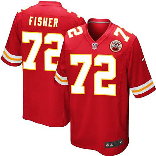 Kansas City Chiefs #72 Eric Fisher Red Game Jersey