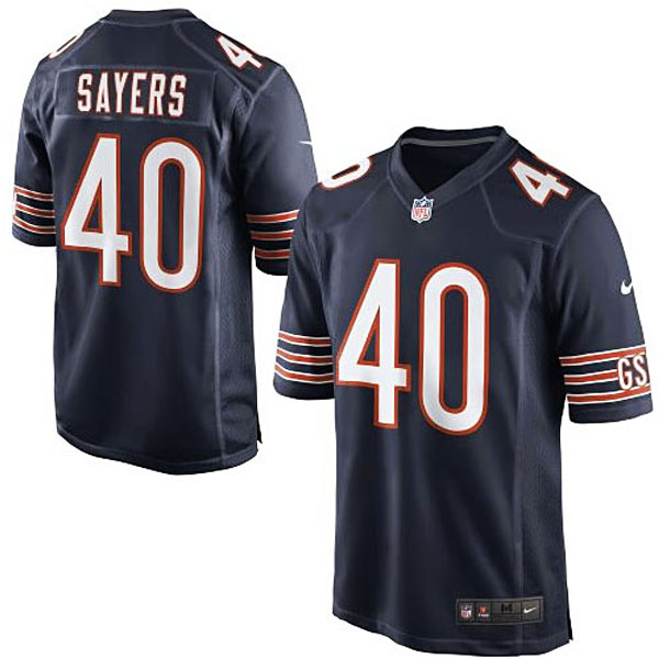 Chicago Bears #40 Gale Sayers Navy Retired Player Game Jersey