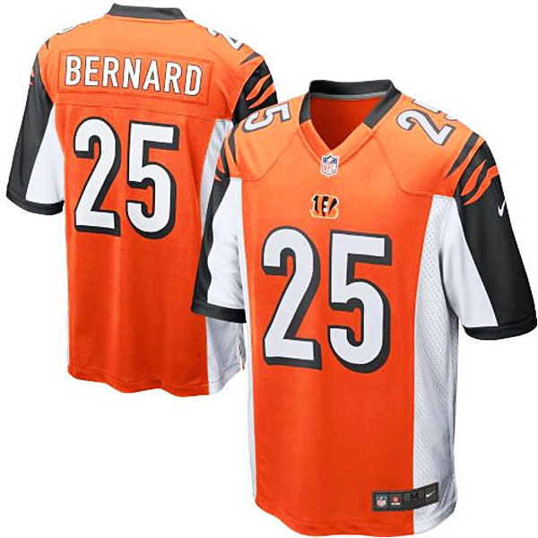 Cincinnati Bengals #25 Giovani Bernard Orange Alternate Game Jersey Cincinnati Bengals #25 Giovani Bernard Orange Alternate Game Jersey