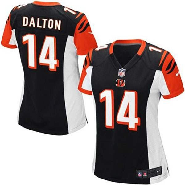 Youth Cincinnati Bengals #14 Andy Dalton Black Replica Game Jersey With Super Bowl LVI Patch Youth Cincinnati Bengals #14 Andy Dalton Black Replica Game Jersey With Super Bowl LVI Patch