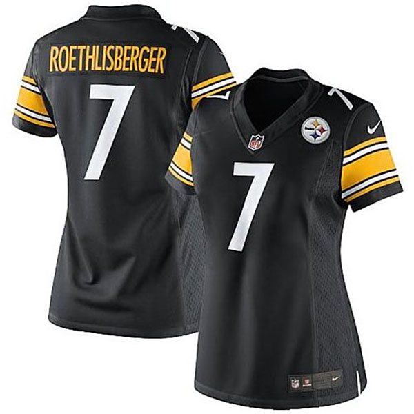 Youth Pittsburgh Steelers #7 Ben Roethlisberger Black Replica Game Jersey