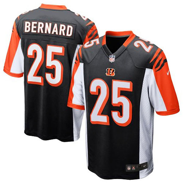 Youth Cincinnati Bengals #25 Giovani Bernard Black Replica Game Jersey With Super Bowl LVI Patch
