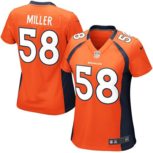 Youth Denver Broncos #58 Von Miller Orange Replica Game Jersey Youth Denver Broncos #58 Von Miller Orange Replica Game Jersey