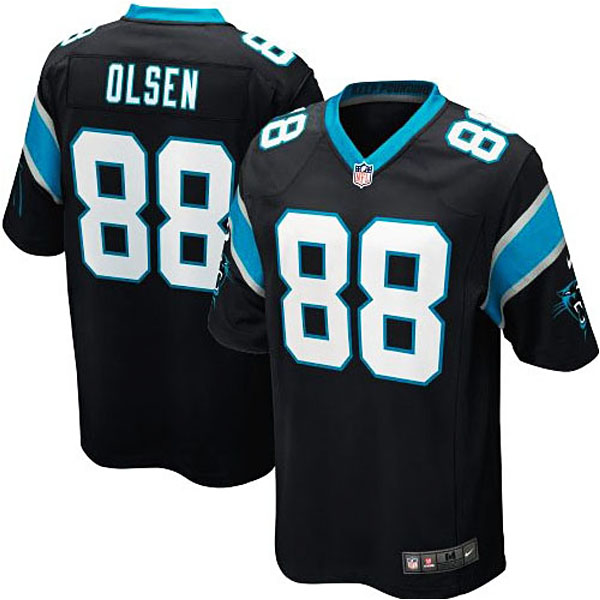 Carolina Panthers #88 Greg Olsen Black Game Jersey