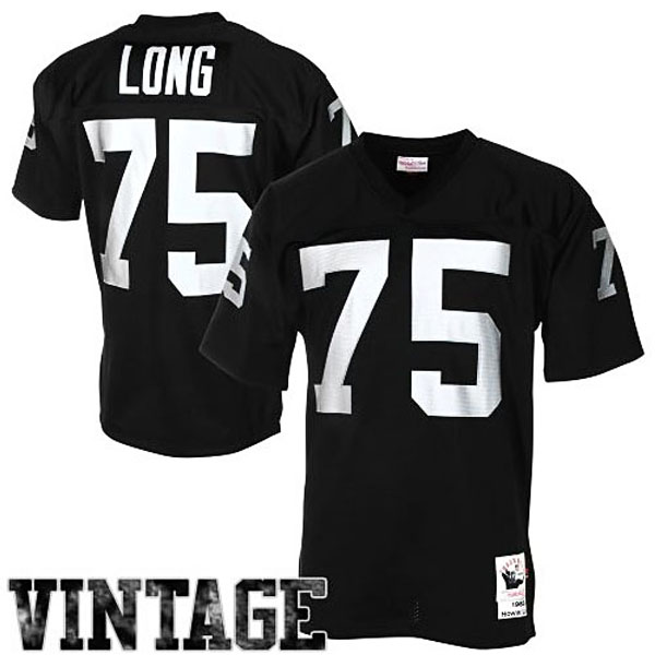 Oakland Raiders #75 Howie Long Mitchell & Ness Black Authentic Throwback Jersey Oakland Raiders #75 Howie Long Mitchell & Ness Black Authentic Throwback Jersey