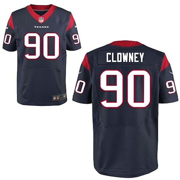 Houston Texans #90 Jadeveon Clowney Navy Blue Elite Jersey