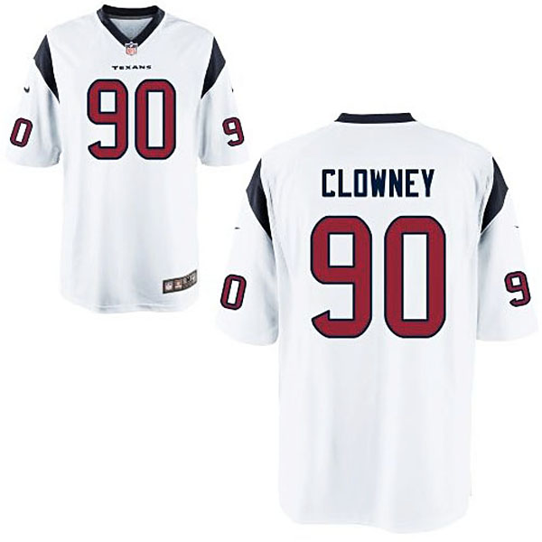 Houston Texans #90 Jadeveon Clowney White Game Jersey