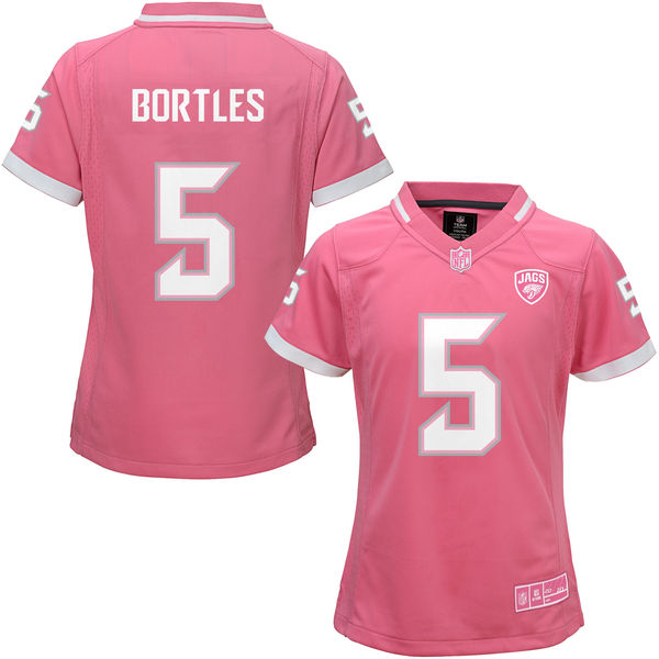 Women Jacksonville Jaguars #5 Blake Bortles Pink Bubble Gum Jersey