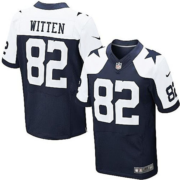 Dallas Cowboys #82 Jason Witten Navy Blue Elite Throwback Jersey