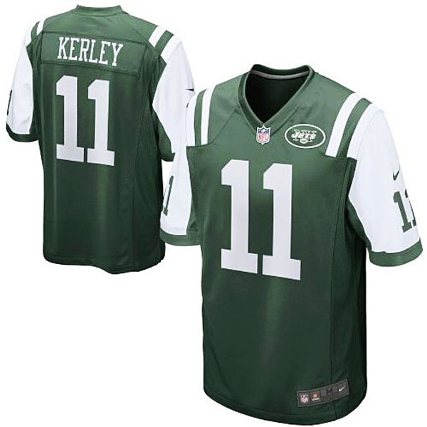 New York Jets #11 Jeremy Kerley Green Game Jersey New York Jets #11 Jeremy Kerley Green Game Jersey